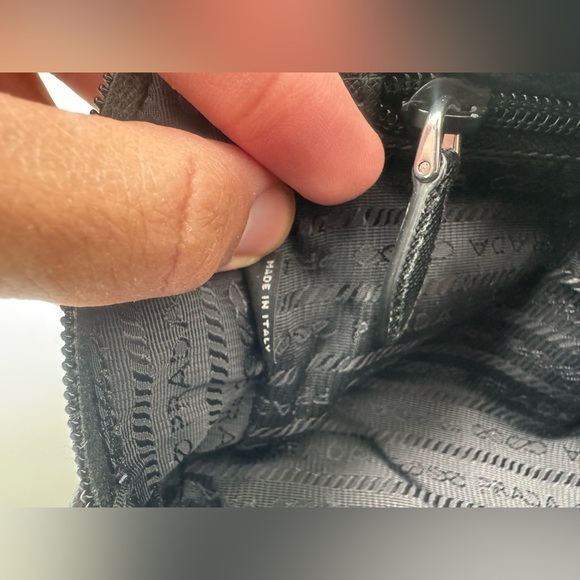 Prada Black Nylon & Saffiano Leather Wristlet - Picture 6 of 14